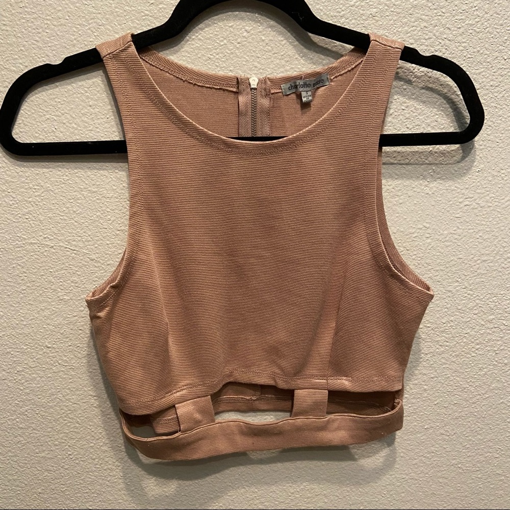 Charlotte Russe Metallic Crop Top